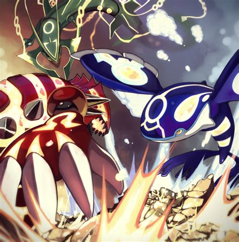 mega rayquaza vs primal groudon and kyogre|The Lore of the Weather Trio .